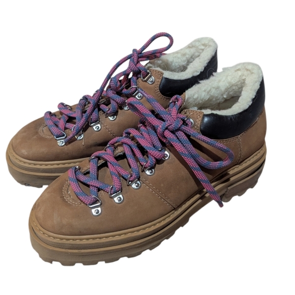Schutz Lucille lace up combat ankle boots size 8.5 weatherproof - Picture 2 of 9